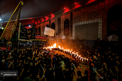 برگزاری آئین سنتی مشعل گردانی در نجف / گزارش تصویری