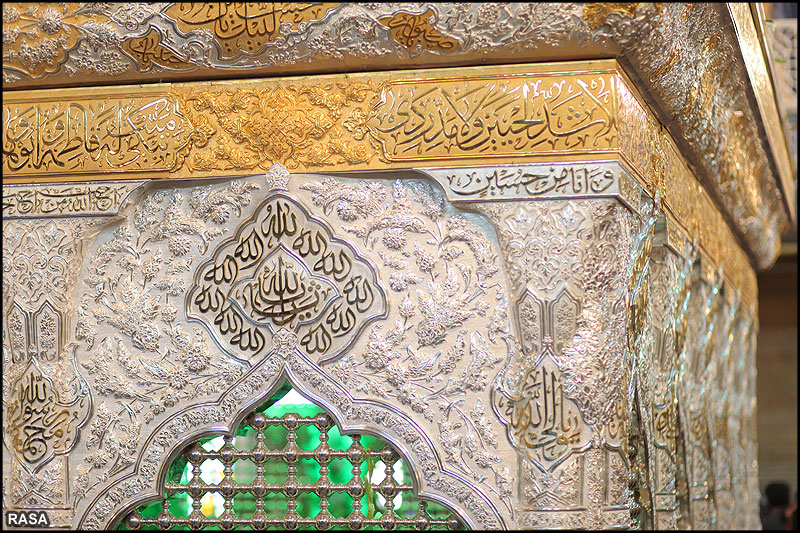 نصب ضریح جدید امام حسین(علیه السلام) آغاز شد