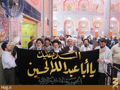 مراسم سوگواری شهادت امام جعفر صادق «علیه اسلام» در حرم حسینی (گالری عکس)