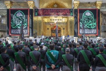 آئین سنتی سوگواری خادمان آستان حضرت ابالفضل (ع)/ گزارش تصویری